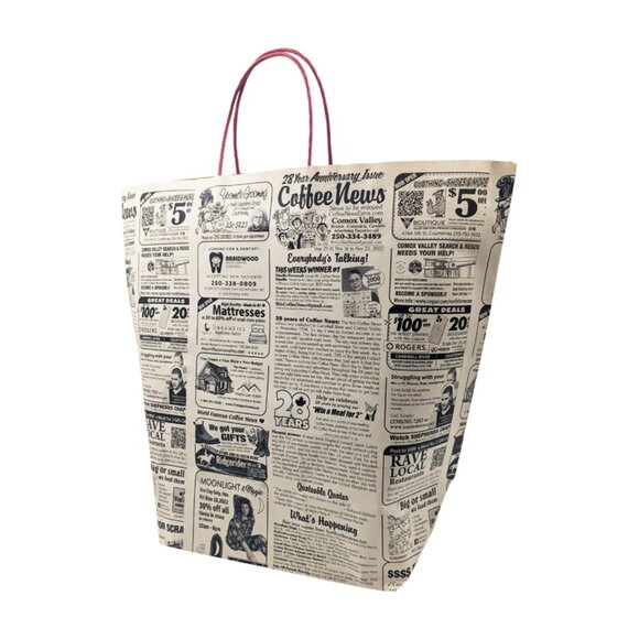 Greenii Large Handmade Newsprint Paper Bags Recyclable Paper Grocery Bags - Picture 1 of 4